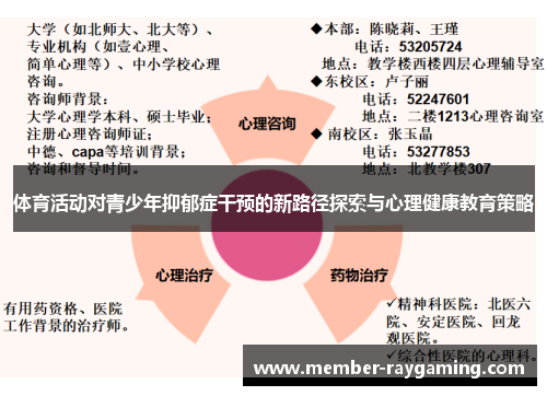 体育活动对青少年抑郁症干预的新路径探索与心理健康教育策略