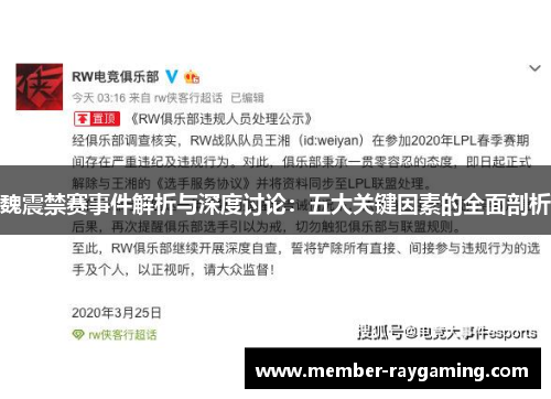 魏震禁赛事件解析与深度讨论：五大关键因素的全面剖析